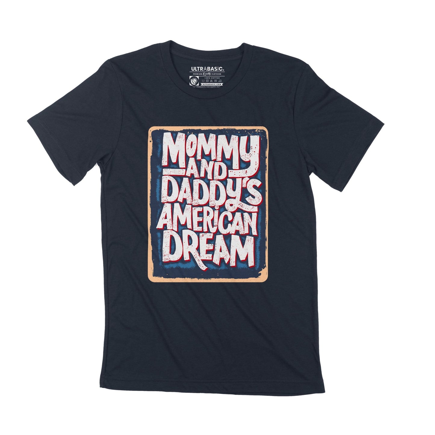 T-Shirt ULTRABASIC pour hommes, maman, papa, rêve américain, famille, Vintage, décontracté, cadeau