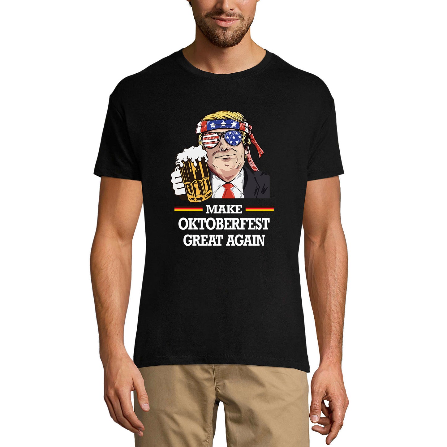 ULTRABASIC Men's T-Shirt Make Oktoberfest Great Again - Funny Donald Trump Beer Lover Tee Shirt