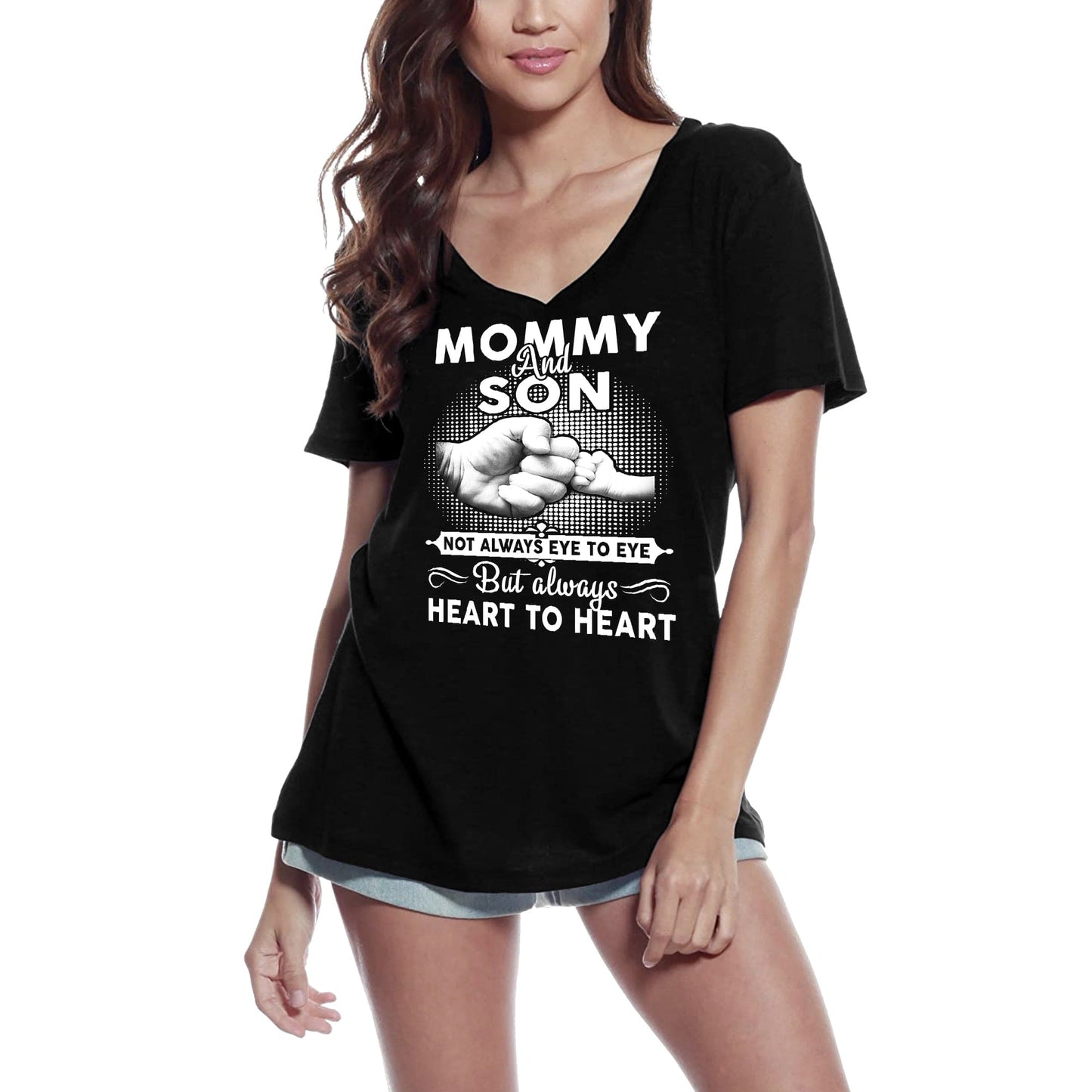 ULTRABASIC T-shirt fantaisie pour femme Maman et fils – T-shirt à manches courtes