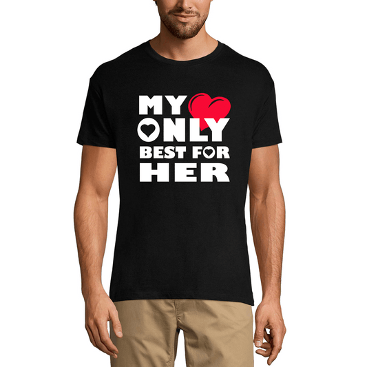 ULTRABASIC Men's Graphic T-Shirt My Heart Only Best For Her - Valentine's Day Tee Shirt
