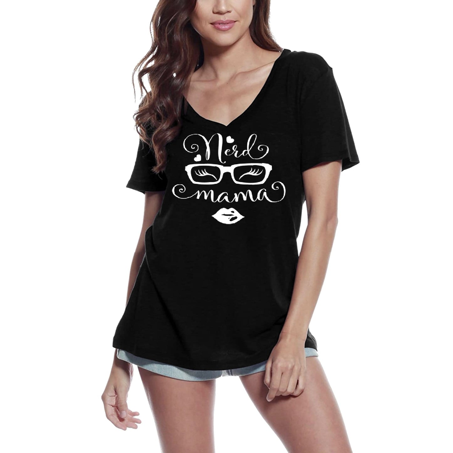 ULTRABASIC T-Shirt <span>Femme</span> Nerd Mama - Tee Shirt Manches Courtes Tops