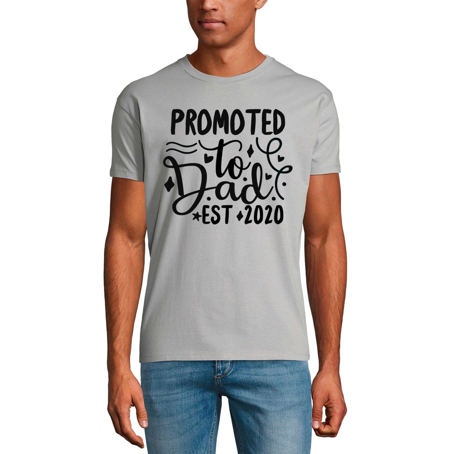 ULTRABASIC Men's Graphic T-Shirt Promoted to Dad Est 2020 - Gift For Father's Day