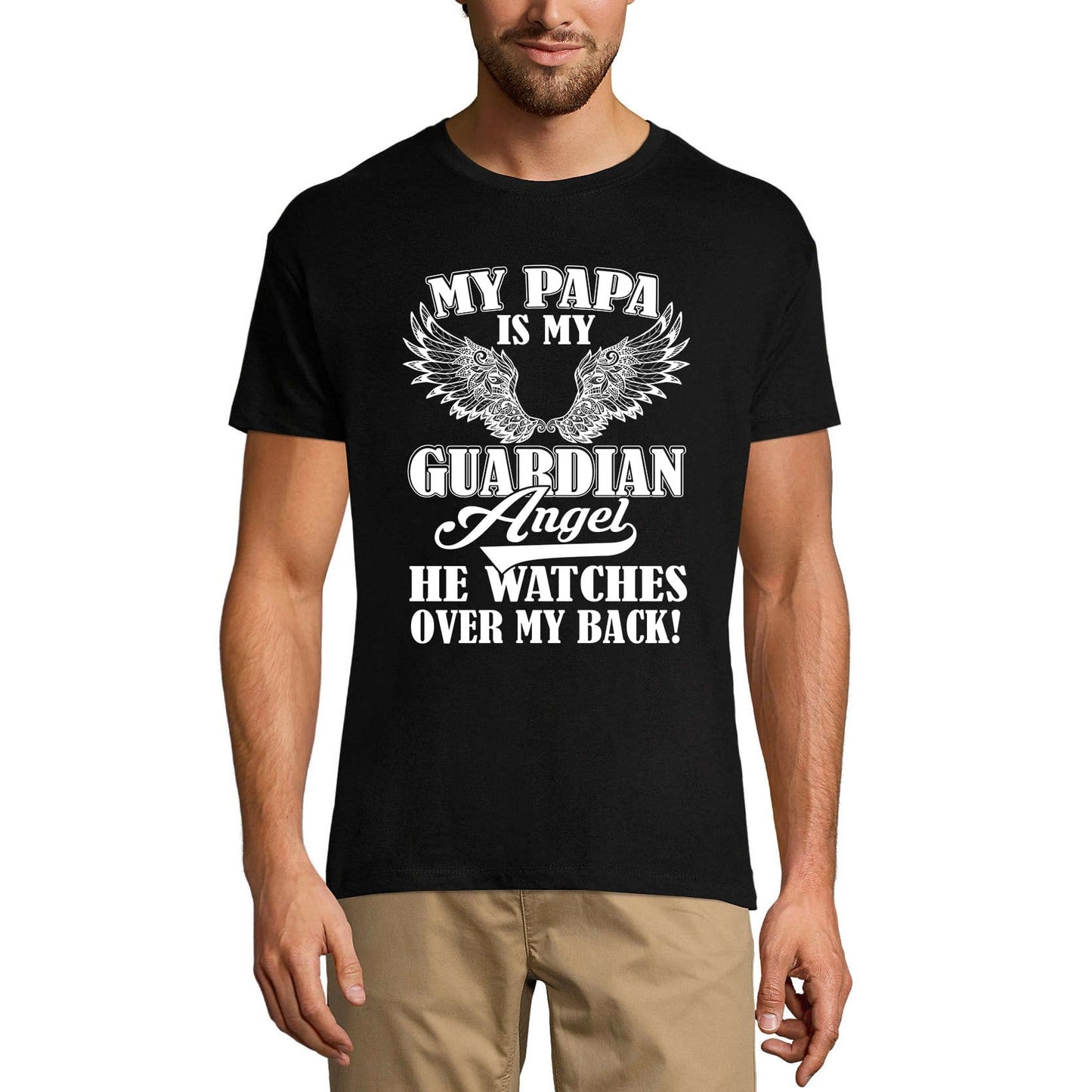 T-Shirt Homme ULTRABASIC Mon Papa Est Mon Ange Gardien - Papa Au Paradis