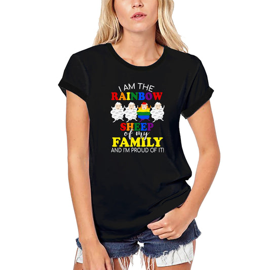 ULTRABASIC Women's Organic T-Shirt I Am The Rainbow Sheep Of My Family - Funny Pride Apparel