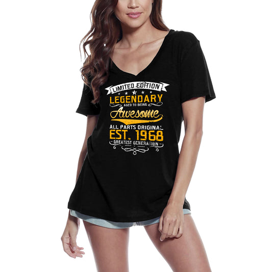 ULTRABASIC T-Shirt Femme Légendaire Âgé Pour Être Génial 1968 - 52 Ans Cadeau 52ème Anniversaire