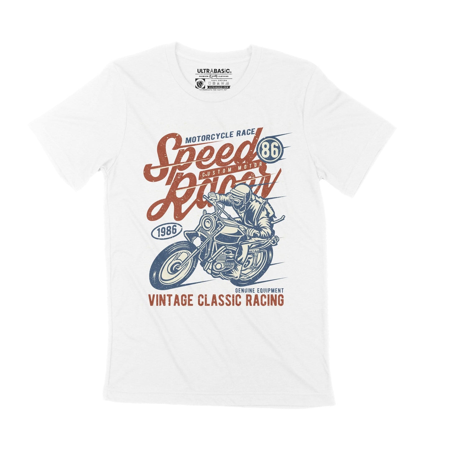 ULTRABASIC Men's Graphic T-Shirt Speed Custom Motor Racer - Vintage Classic Racing