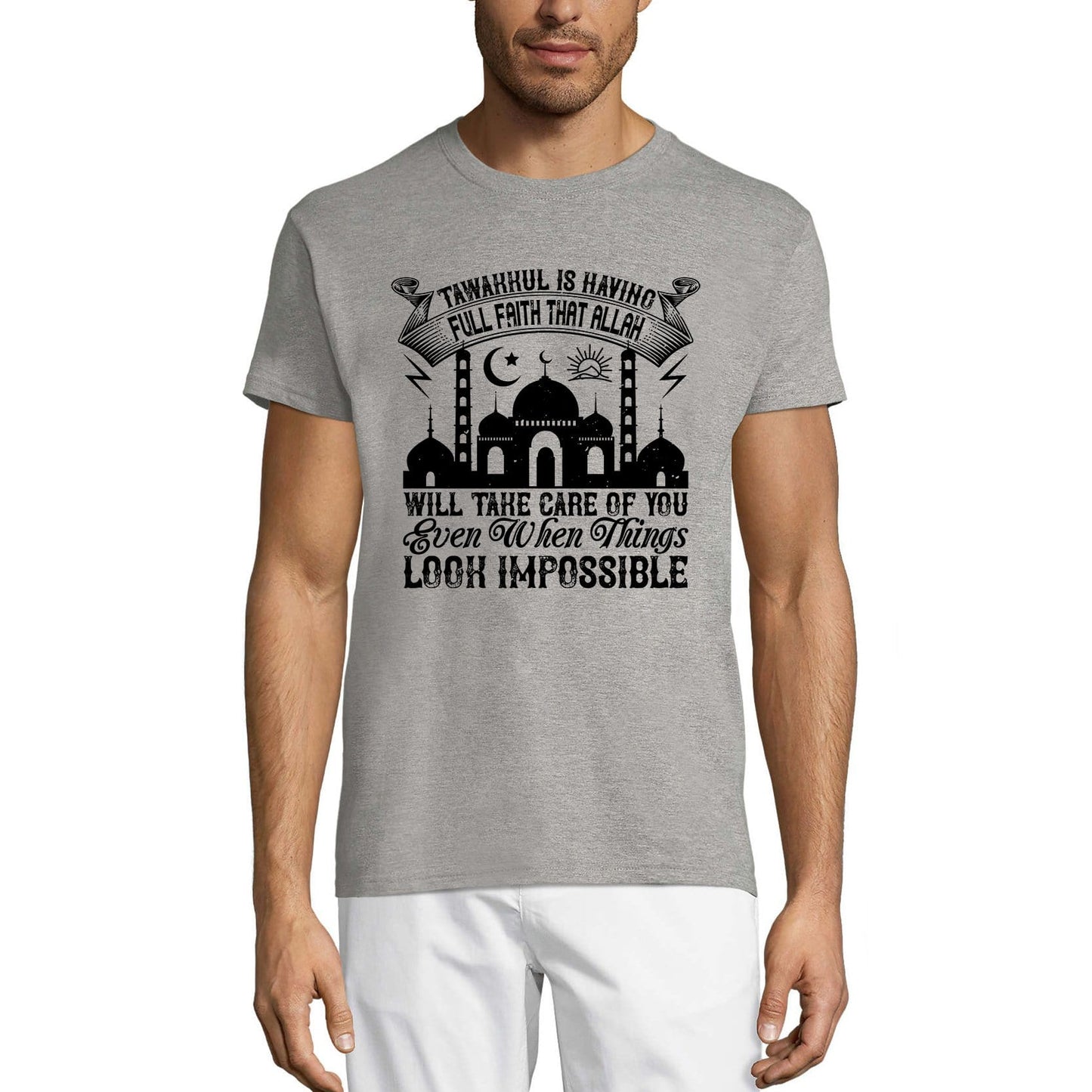 ULTRABASIC Men's T-Shirt Tawakkul is Having Full Faith that Allah Will Take Care of You - Muslim Tee Shirt