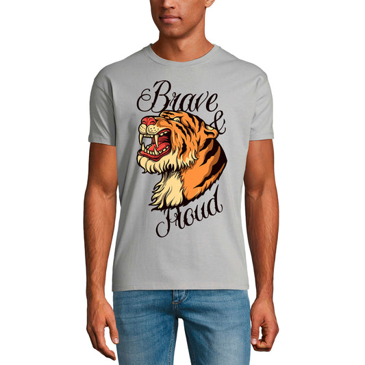 ULTRABASIC Graphic Men's T-Shirt Brave And Proud - Tiger Head - Vintage Shirt