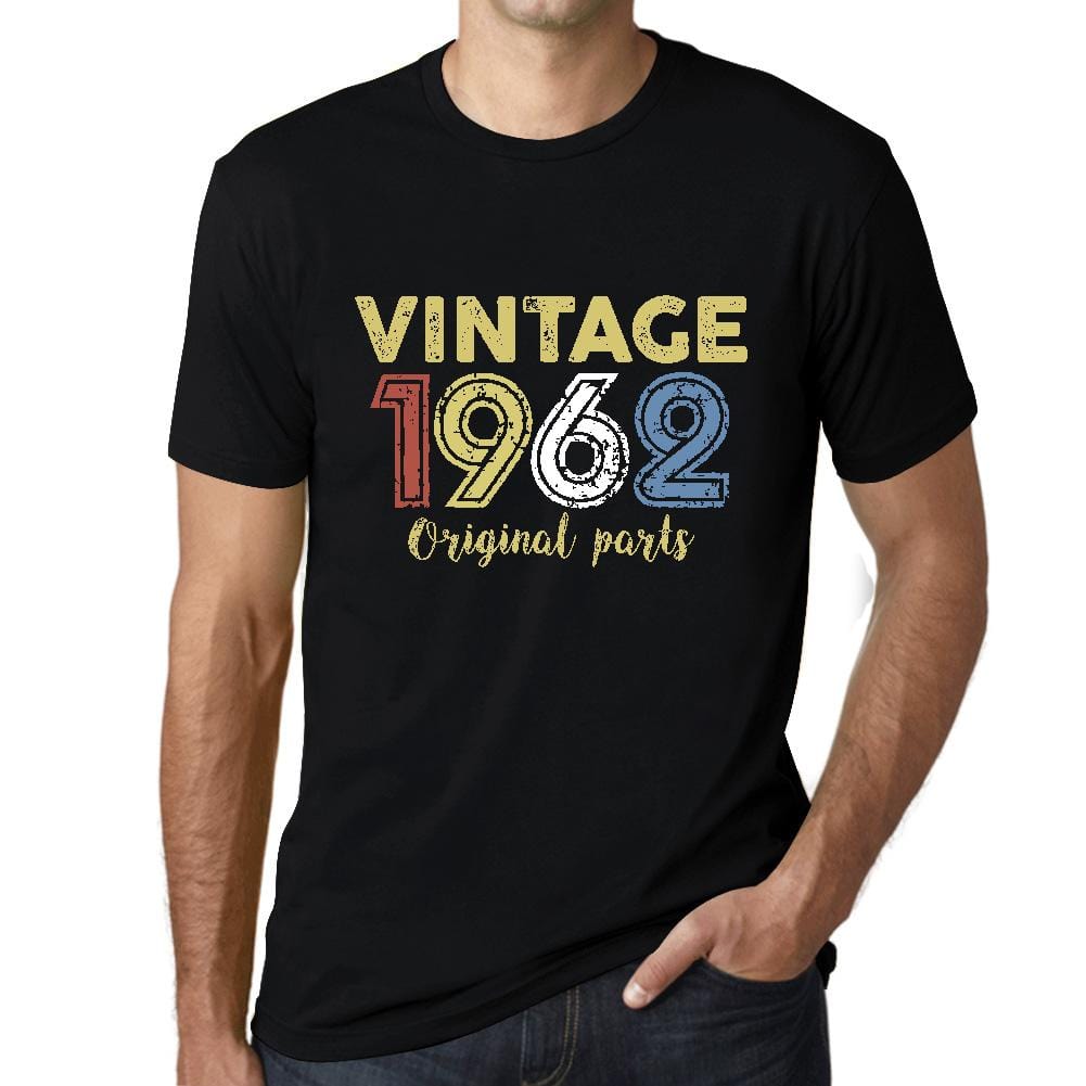 ULTRABASIC - Graphic Printed Men's Vintage 1962 T-Shirt Deep Black - Ultrabasic