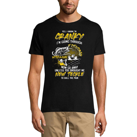 ULTRABASIC Men's Fishing T-Shirt I Know I'm Cranky - Funny Humor Fisherman Tee Shirt