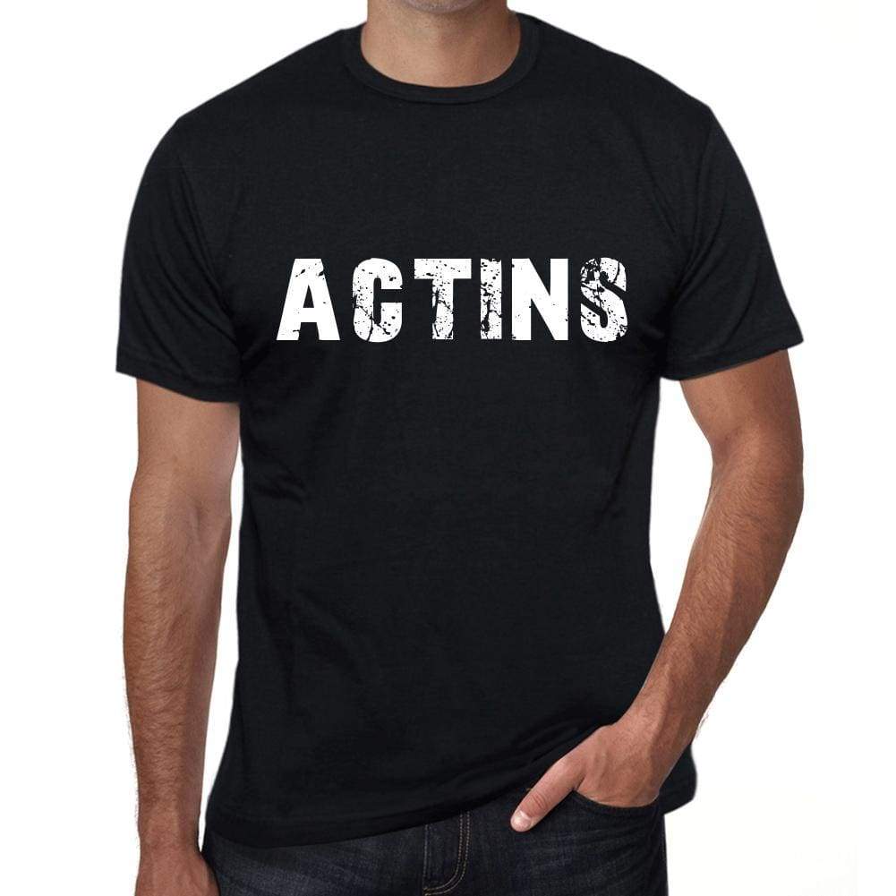 Actins Mens Vintage T Shirt Black Birthday Gift 00554 - Black / Xs - Casual