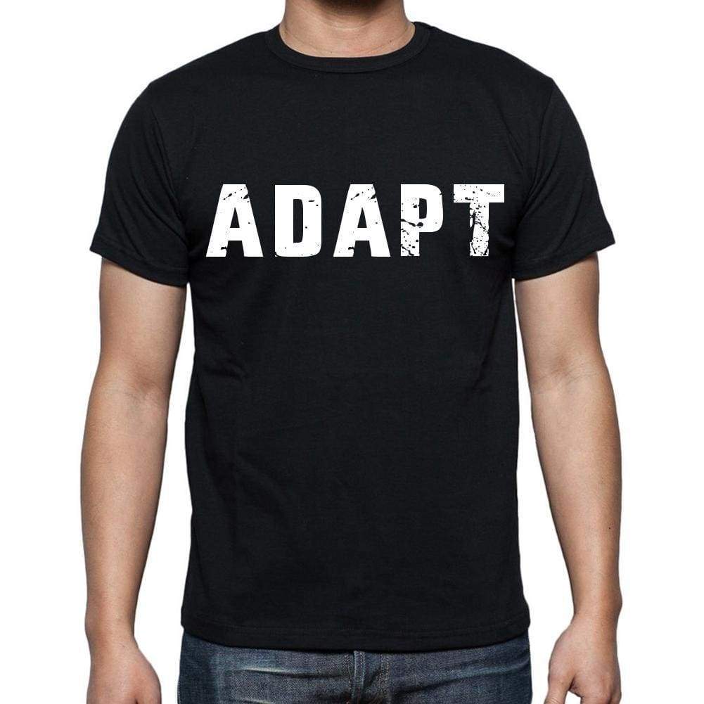 Adapt White Letters Mens Short Sleeve Round Neck T-Shirt 00007