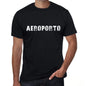 Aeroporto Mens T Shirt Black Birthday Gift 00551 - Black / Xs - Casual