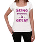 Affectionate Being Great White Womens Short Sleeve Round Neck T-Shirt Gift T-Shirt 00323 - White / Xs - Casual
