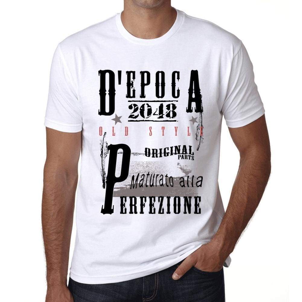 Aged to Perfection, Italian, 2048, White, Men's Short Sleeve Round Neck T-shirt, gift t-shirt 00357 - Ultrabasic