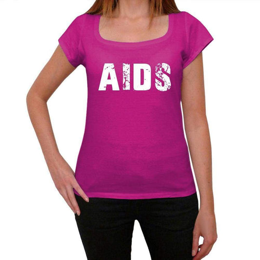 Aids Womens Short Sleeve Round Neck T-Shirt - Pink / Xs - Casual