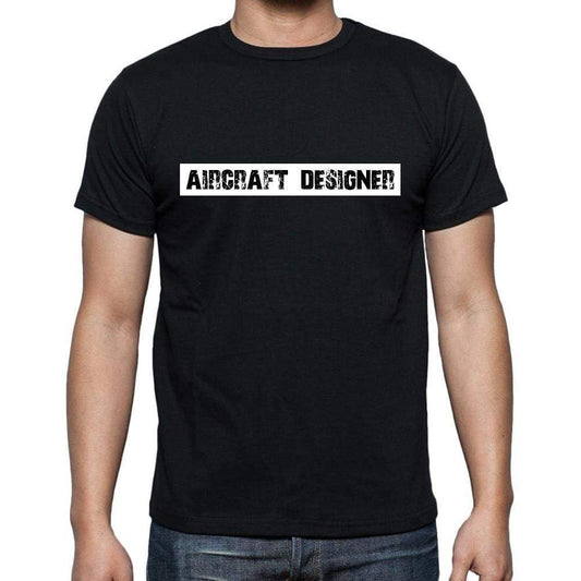 Aircraft Designer T Shirt Mens T-Shirt Occupation S Size Black Cotton - T-Shirt