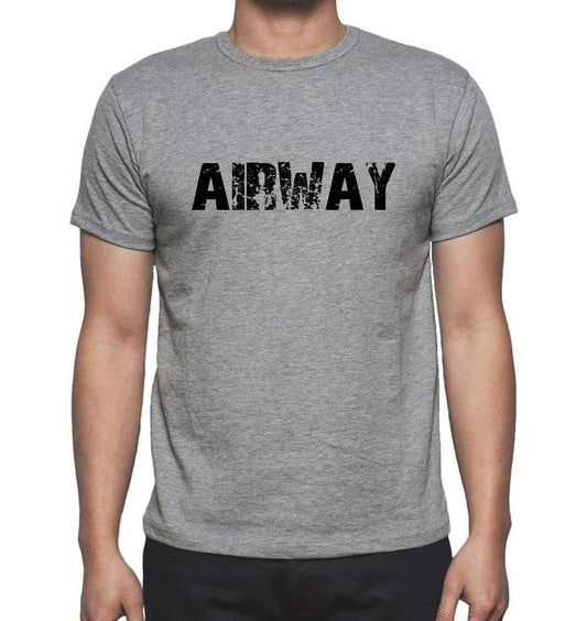 Airway Grey Mens Short Sleeve Round Neck T-Shirt 00018 - Grey / S - Casual