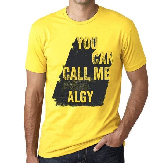 Algy You Can Call Me Algy Mens T Shirt Yellow Birthday Gift 00537 - Yellow / Xs - Casual