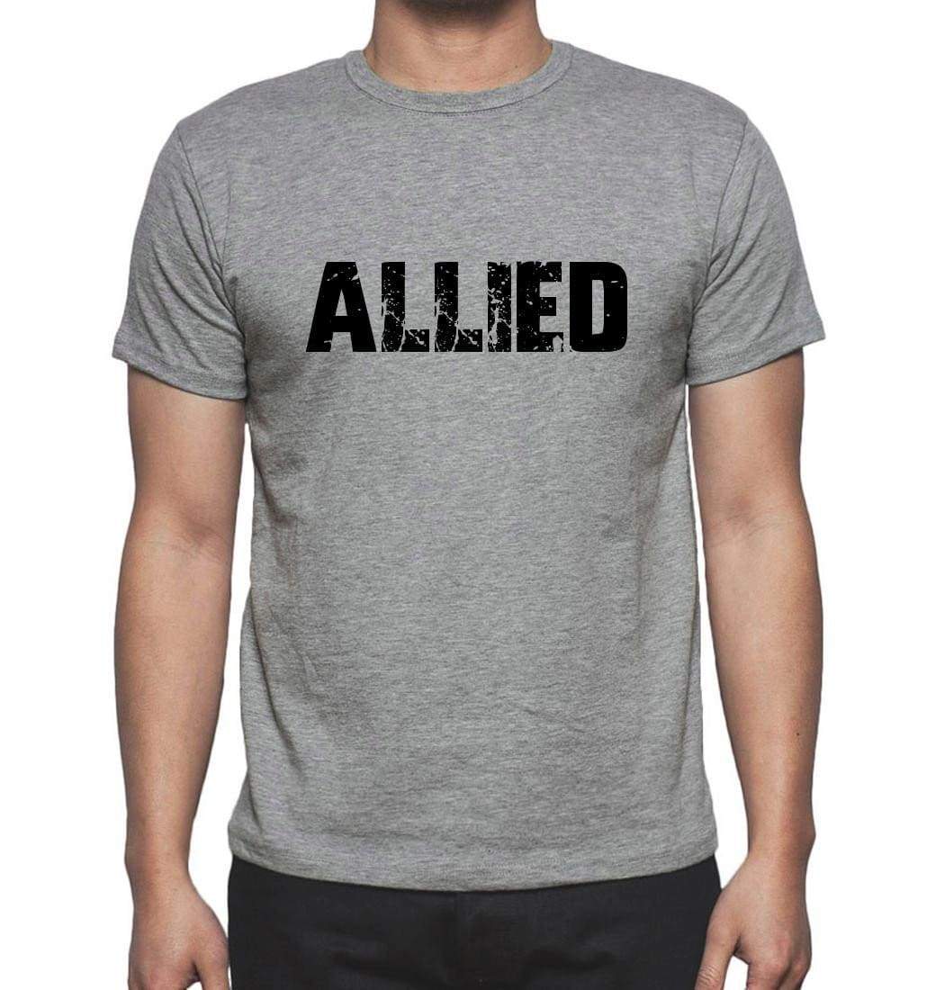 Allied Grey Mens Short Sleeve Round Neck T-Shirt 00018 - Grey / S - Casual
