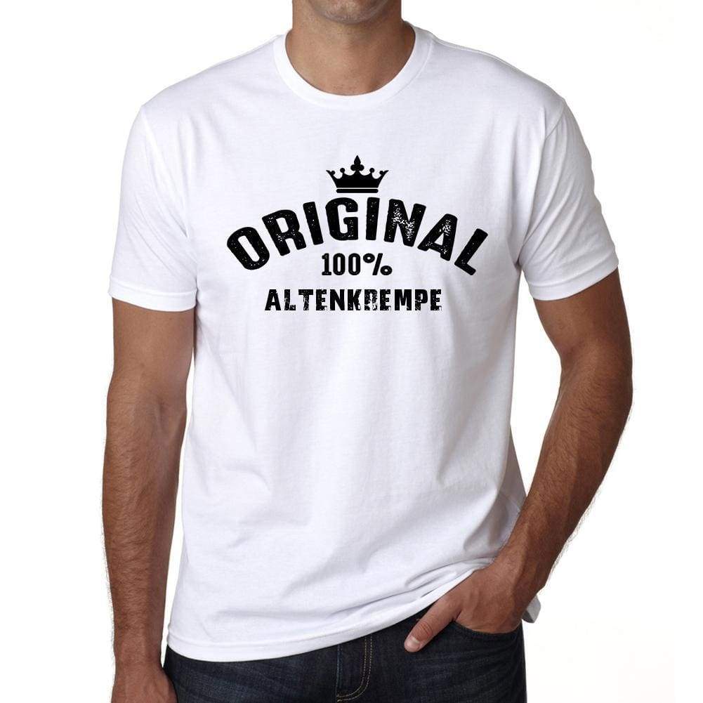Altenkrempe 100% German City White Mens Short Sleeve Round Neck T-Shirt 00001 - Casual