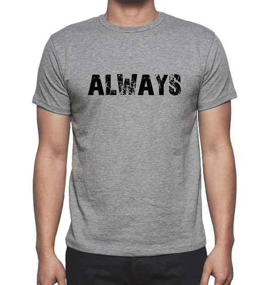 Always Grey Mens Short Sleeve Round Neck T-Shirt 00018 - Grey / S - Casual