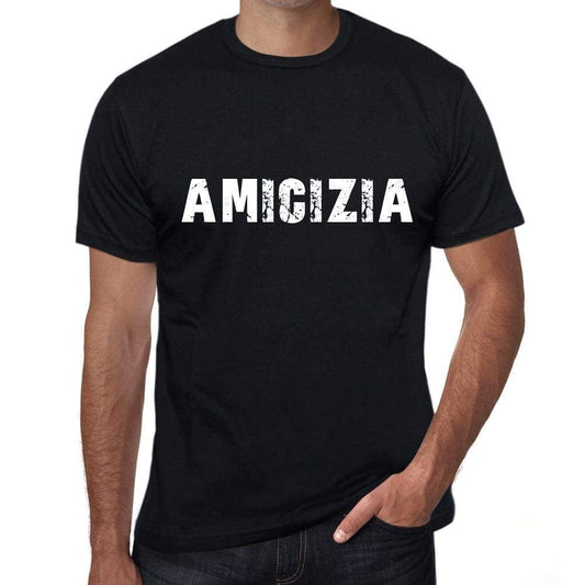 Amicizia Mens T Shirt Black Birthday Gift 00551 - Black / Xs - Casual