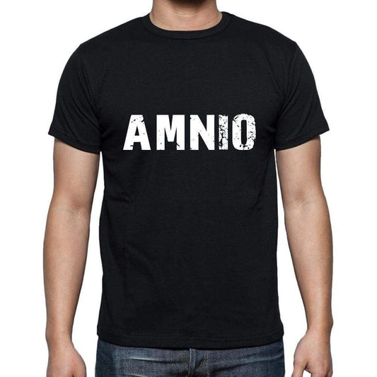 Amnio Mens Short Sleeve Round Neck T-Shirt 5 Letters Black Word 00006 - Casual