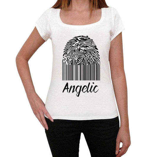 Angelic Fingerprint White Womens Short Sleeve Round Neck T-Shirt Gift T-Shirt 00304 - White / Xs - Casual
