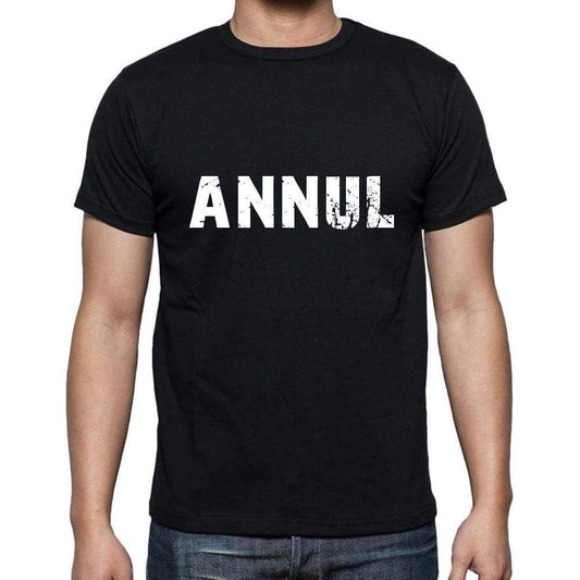 Annul Mens Short Sleeve Round Neck T-Shirt 5 Letters Black Word 00006 - Casual