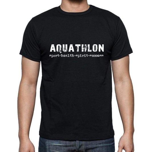 Aquathlon Sport-Health-Spirit-Success Mens Short Sleeve Round Neck T-Shirt 00079 - Casual