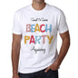Aquining Beach Party White Mens Short Sleeve Round Neck T-Shirt 00279 - White / S - Casual