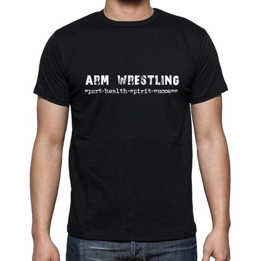 Arm Wrestling Sport-Health-Spirit-Success Mens Short Sleeve Round Neck T-Shirt 00079 - Casual