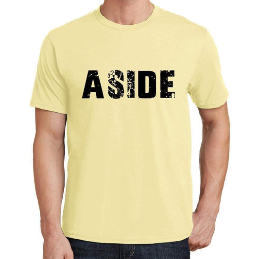 Aside Mens Short Sleeve Round Neck T-Shirt 00043 - Yellow / S - Casual