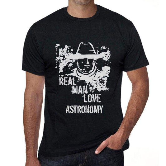 Astronomy Real Men Love Astronomy Mens T Shirt Black Birthday Gift 00538 - Black / Xs - Casual