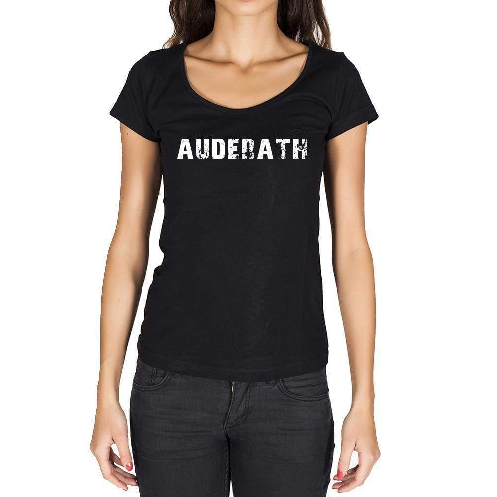 Auderath German Cities Black Womens Short Sleeve Round Neck T-Shirt 00002 - Casual