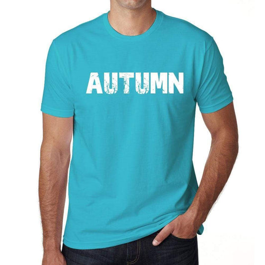 Autumn Mens Short Sleeve Round Neck T-Shirt 00020 - Blue / S - Casual
