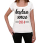Badass Since 2014 Women's T-shirt White Birthday Gift 00431 - Ultrabasic