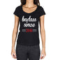 Badass Since 2046 Womens T-Shirt Black Birthday Gift 00432 - Black / Xs - Casual