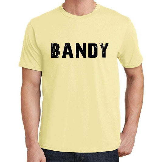 Bandy Mens Short Sleeve Round Neck T-Shirt 00043 - Yellow / S - Casual