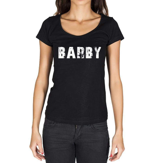 Barby German Cities Black Womens Short Sleeve Round Neck T-Shirt 00002 - Casual