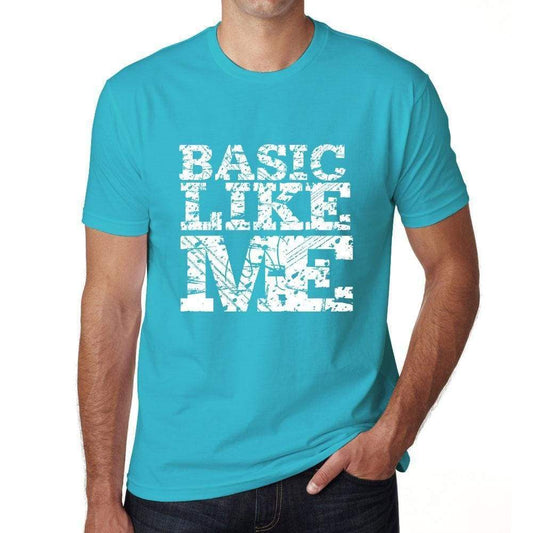 Basic Like Me Blue Mens Short Sleeve Round Neck T-Shirt 00286 - Blue / S - Casual