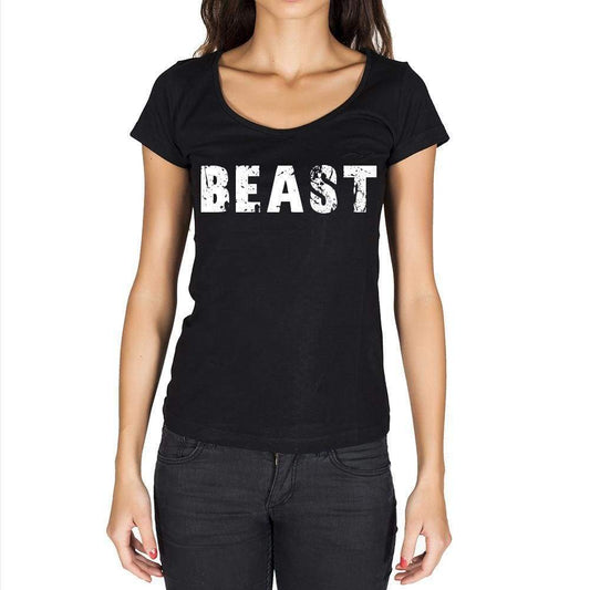Beast Womens Short Sleeve Round Neck T-Shirt - Casual