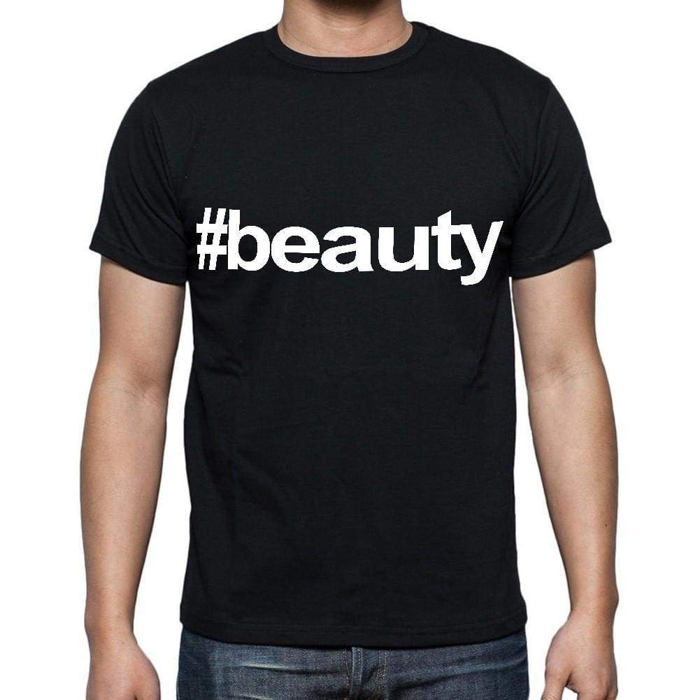 Beauty Mens Short Sleeve Round Neck T-Shirt Black T-Shirt En