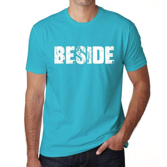 Beside Mens Short Sleeve Round Neck T-Shirt - Blue / S - Casual