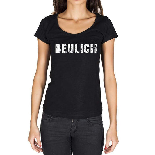 Beulich German Cities Black Womens Short Sleeve Round Neck T-Shirt 00002 - Casual