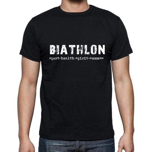 Biathlon Sport-Health-Spirit-Success Mens Short Sleeve Round Neck T-Shirt 00079 - Casual