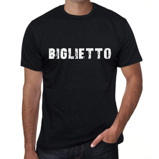 Biglietto Mens T Shirt Black Birthday Gift 00551 - Black / Xs - Casual