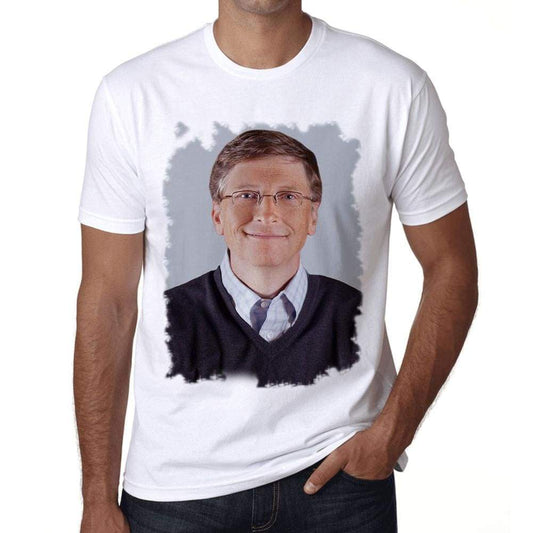 Bill Gates Mens T-Shirt White Birthday Gift 00515 - White / Xs - Casual