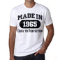 Birthday Gift Made 1965 T-Shirt Gift T Shirt Mens Tee - S / White - T-Shirt